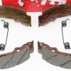 (2 Sets) Zapatas de Freno Delantero Acanaladas y Resortes