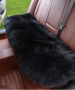 INZOEY Funda de Asiento Trasero de Piel de Oveja 18x53.5