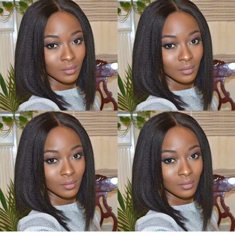 Extensiones de Cabello Clip In de Cabello Humano Recto Yaki