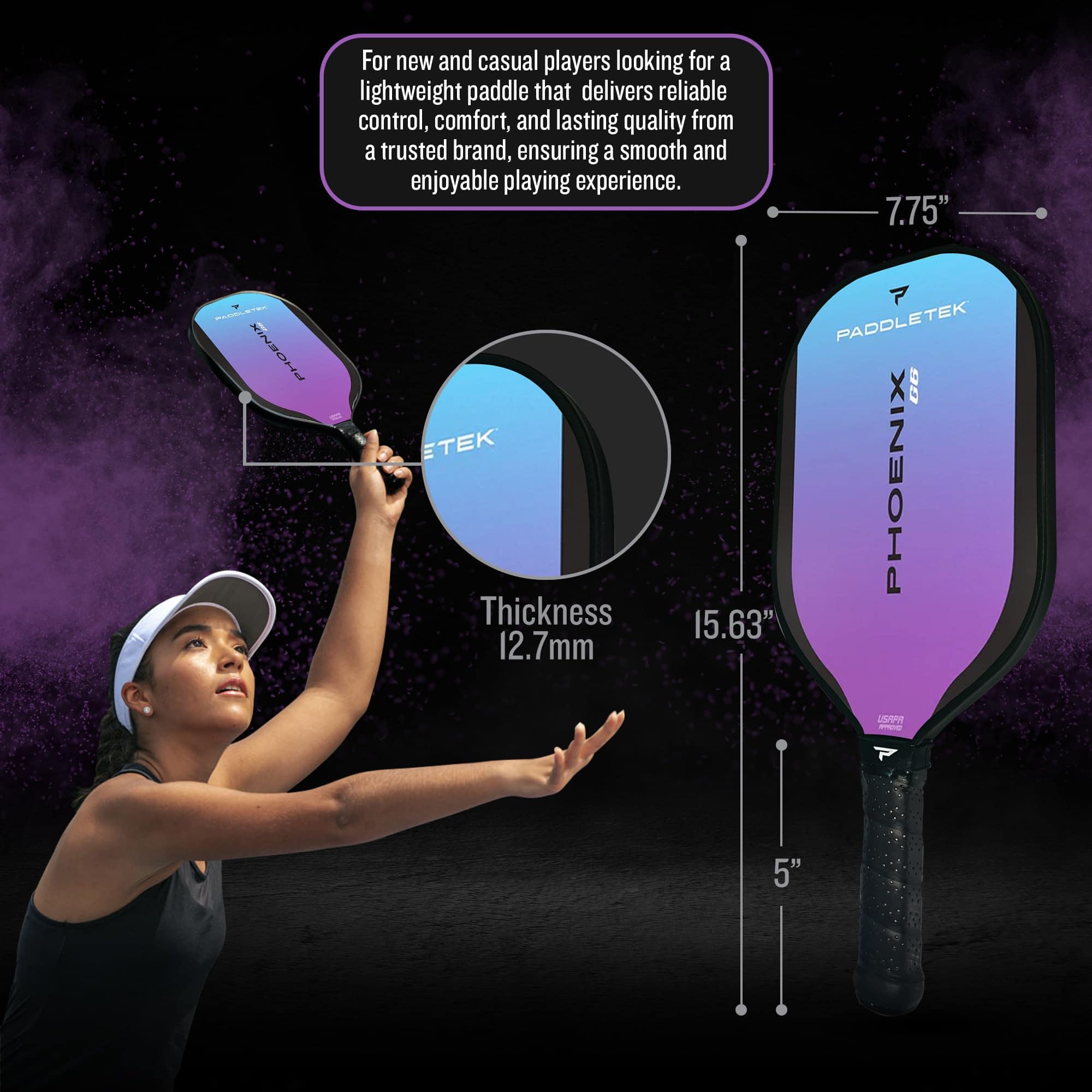 Pala de Pickleball Paddletek Phoenix G6 | Paletas - Imagen 4