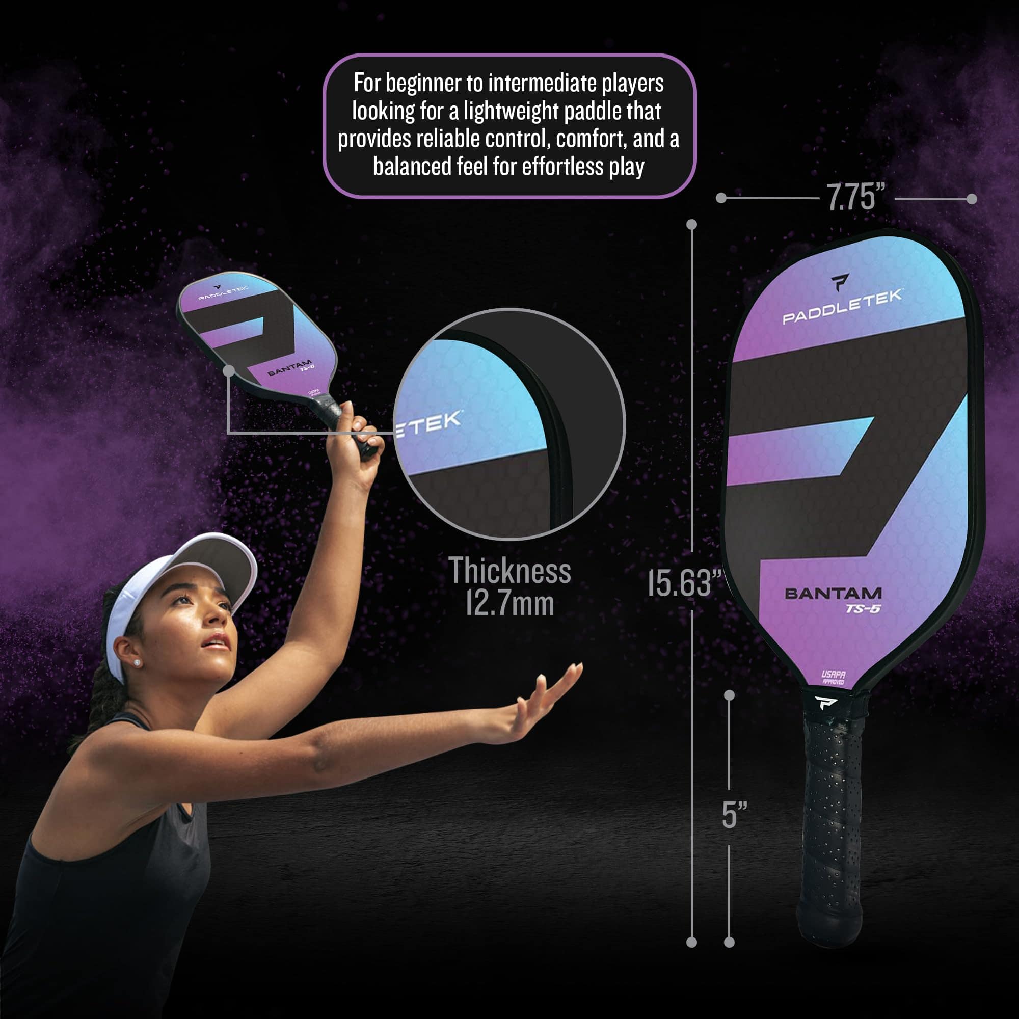 Pala de Pickleball Paddletek Bantam TS-5 | Palas - Imagen 4