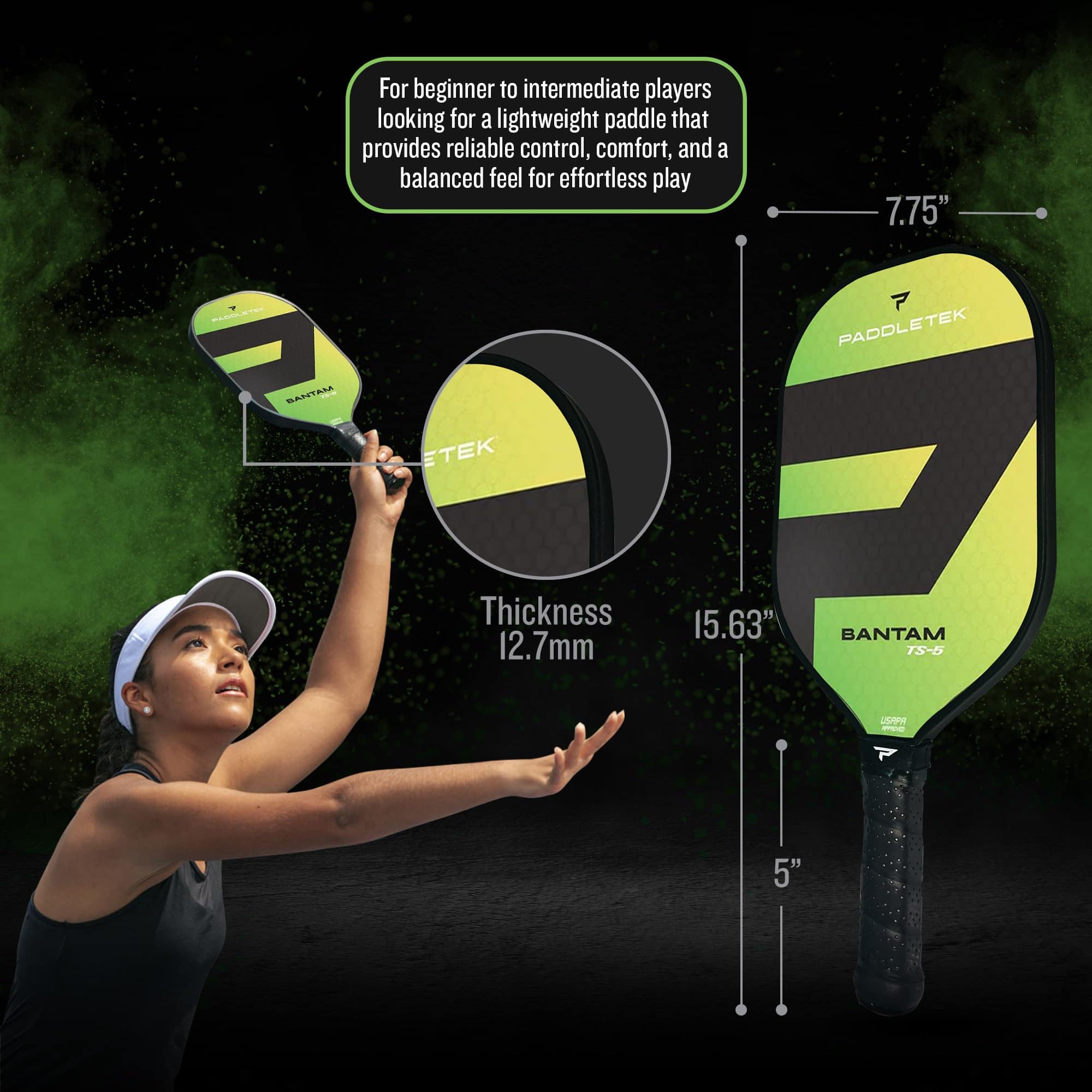 Paddletek Bantam TS-5 Pala de Pickleball | Palas de - Imagen 4