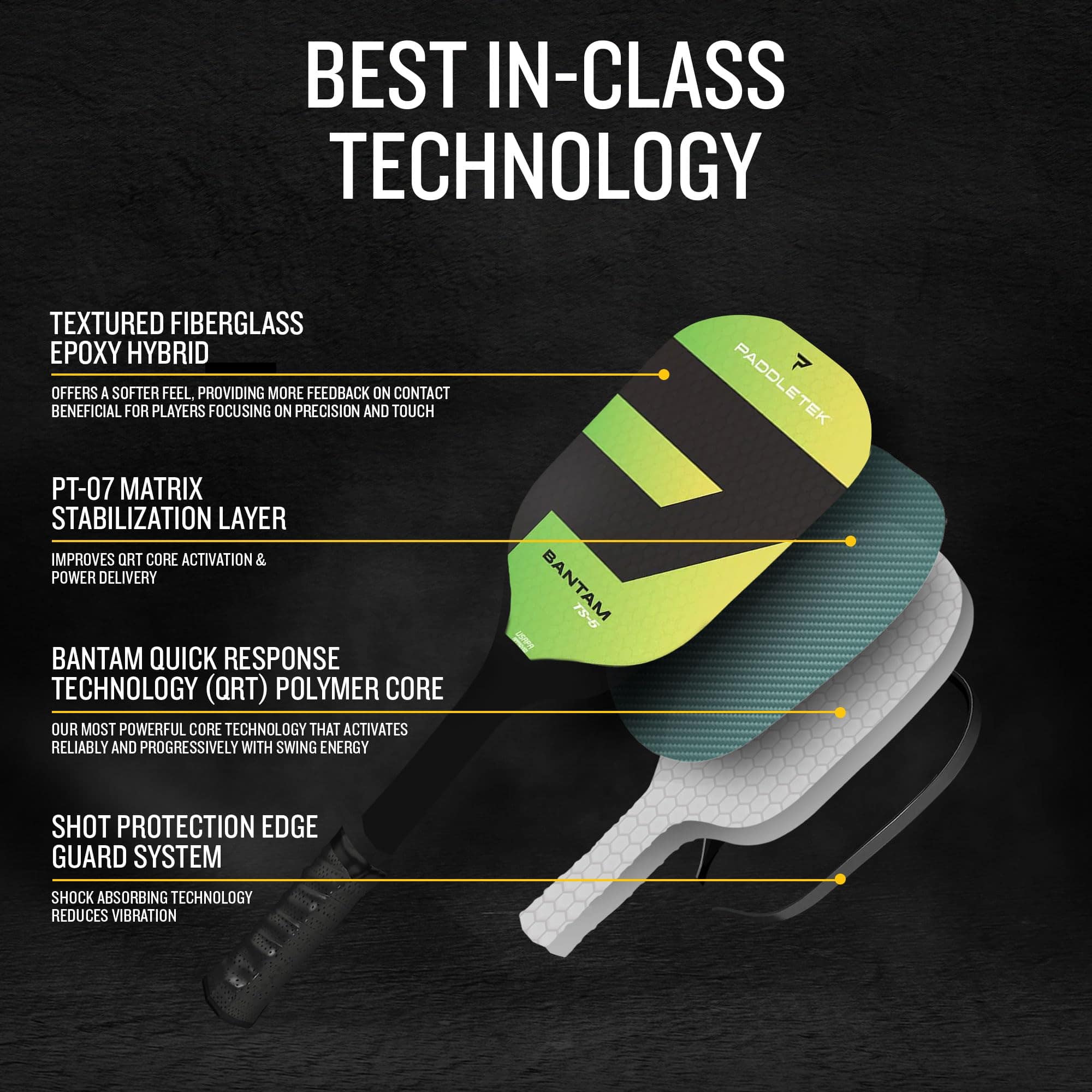 Paddletek Bantam TS-5 Pala de Pickleball | Palas de - Imagen 5