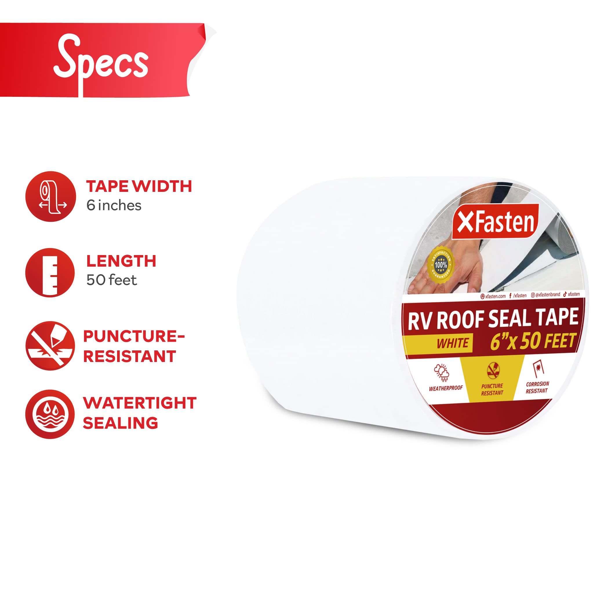 Cinta de reparación de sellado para RV X Fasten, - Imagen 7