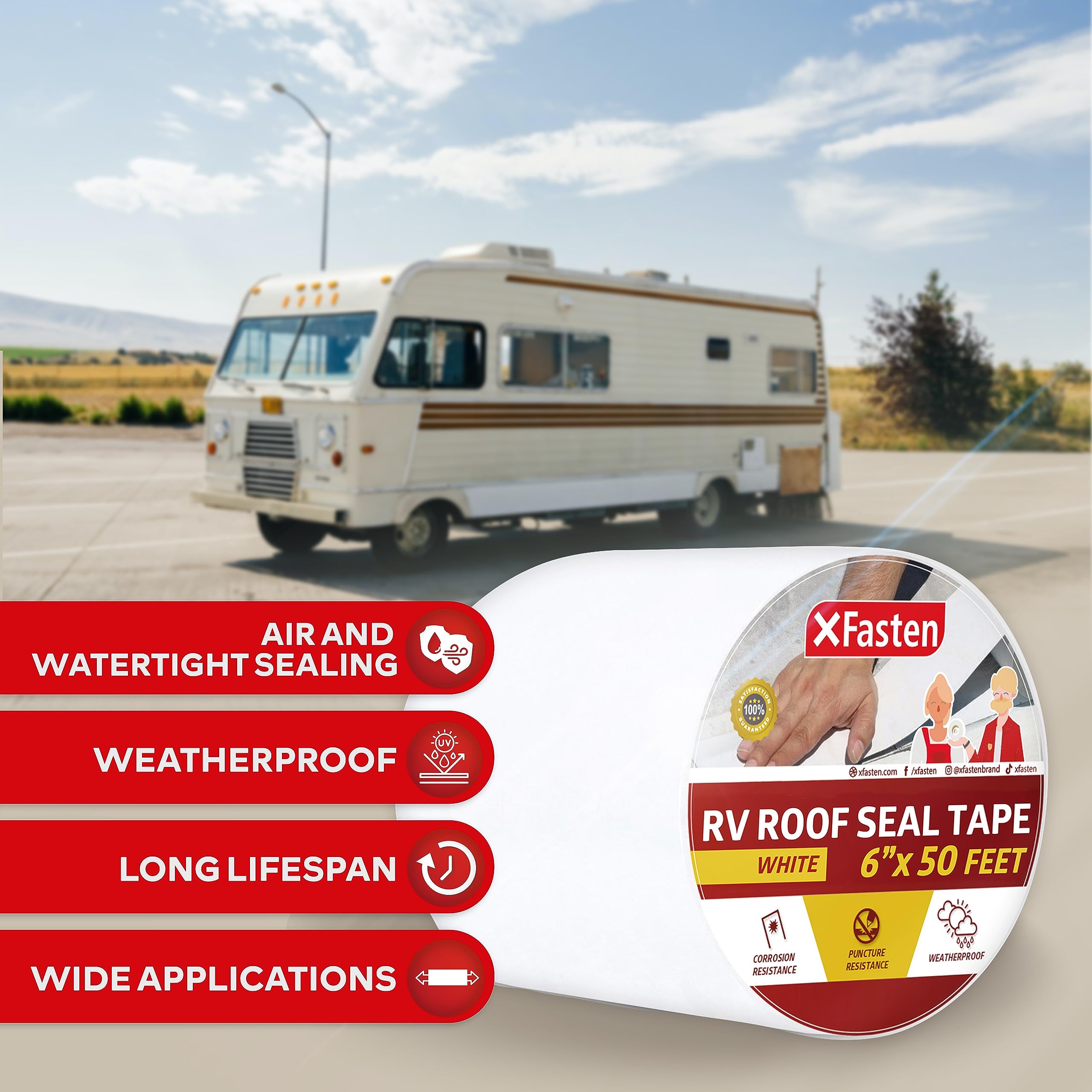 Cinta de reparación de sellado para RV X Fasten, - Imagen 3