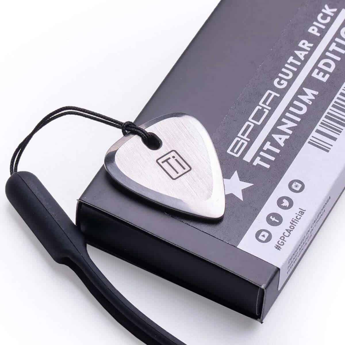 GPCA - Púa de guitarra de titanio, púa de metal de 3 mm de
