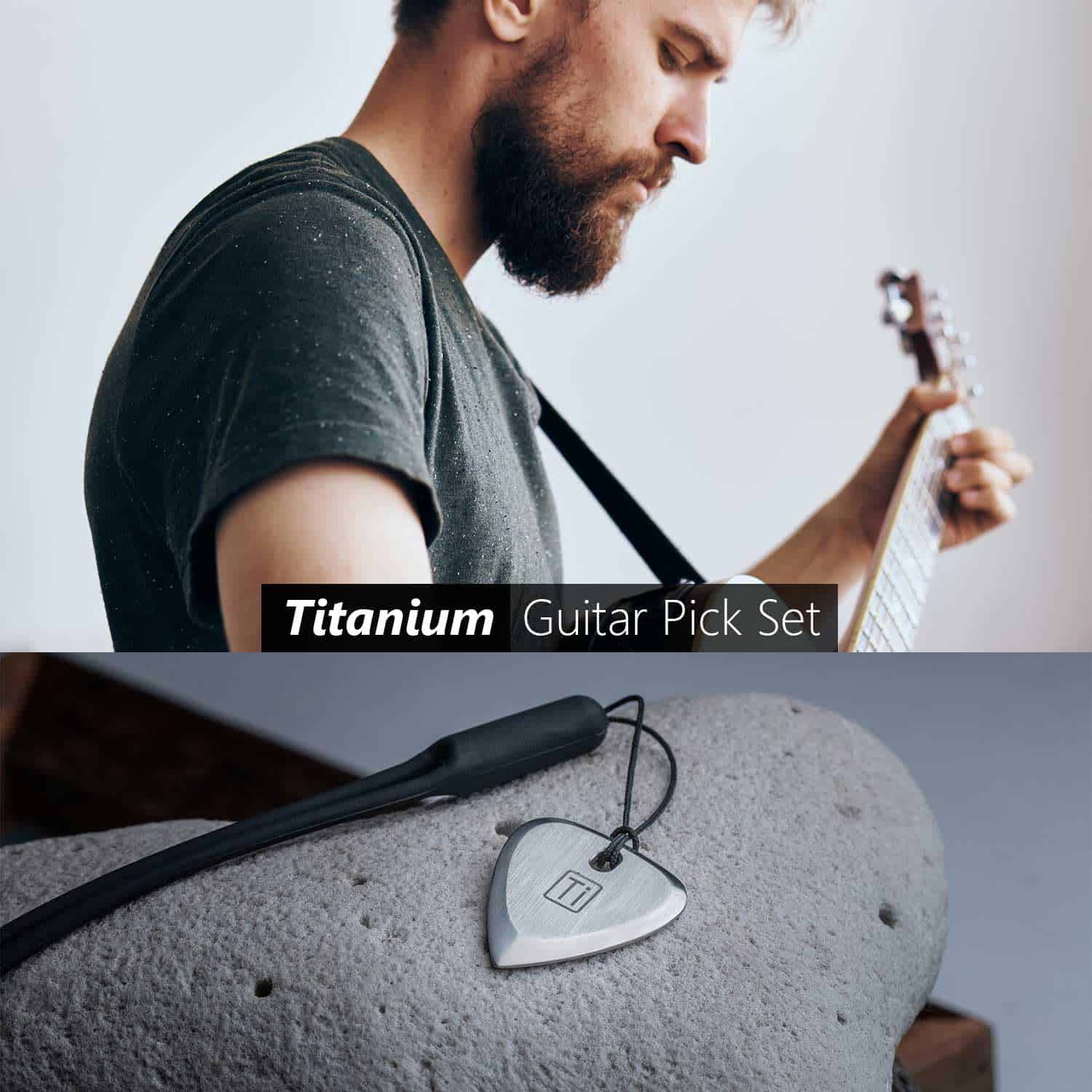 GPCA - Púa de guitarra de titanio, púa de metal de 3 mm de - Imagen 8