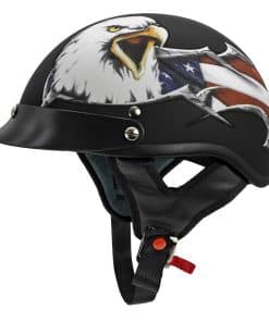 Casco de moto VCAN Cruiser New Patriotic Eagle -Negro Mate U