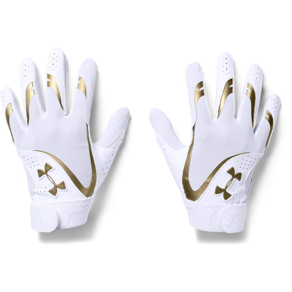 Guantes Under Armour para niñas Radar 2.0 Blanco (101)/Oro