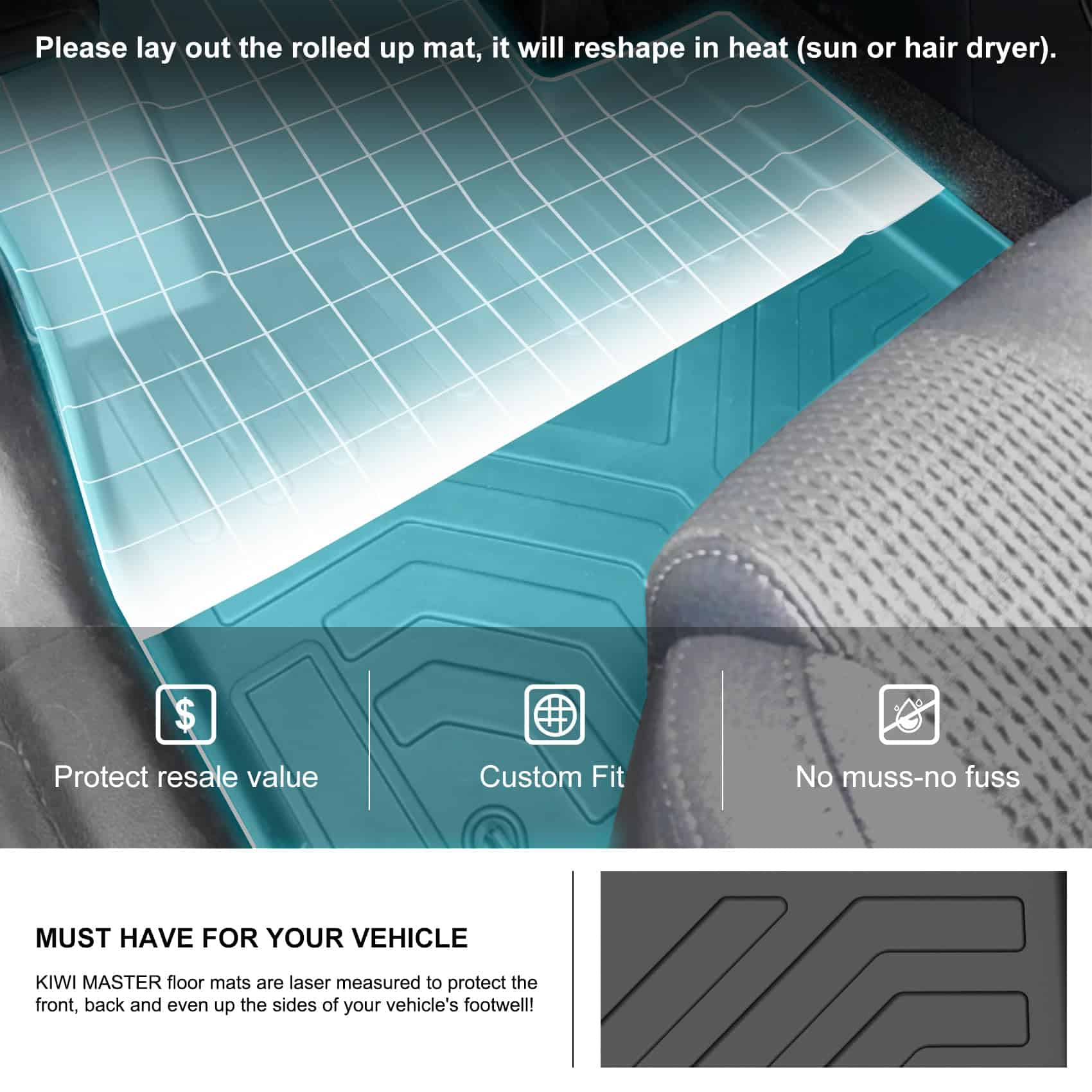 Tapetes para Hyundai Santa Fe 2019 2020 Todo Clima Liners - Imagen 3