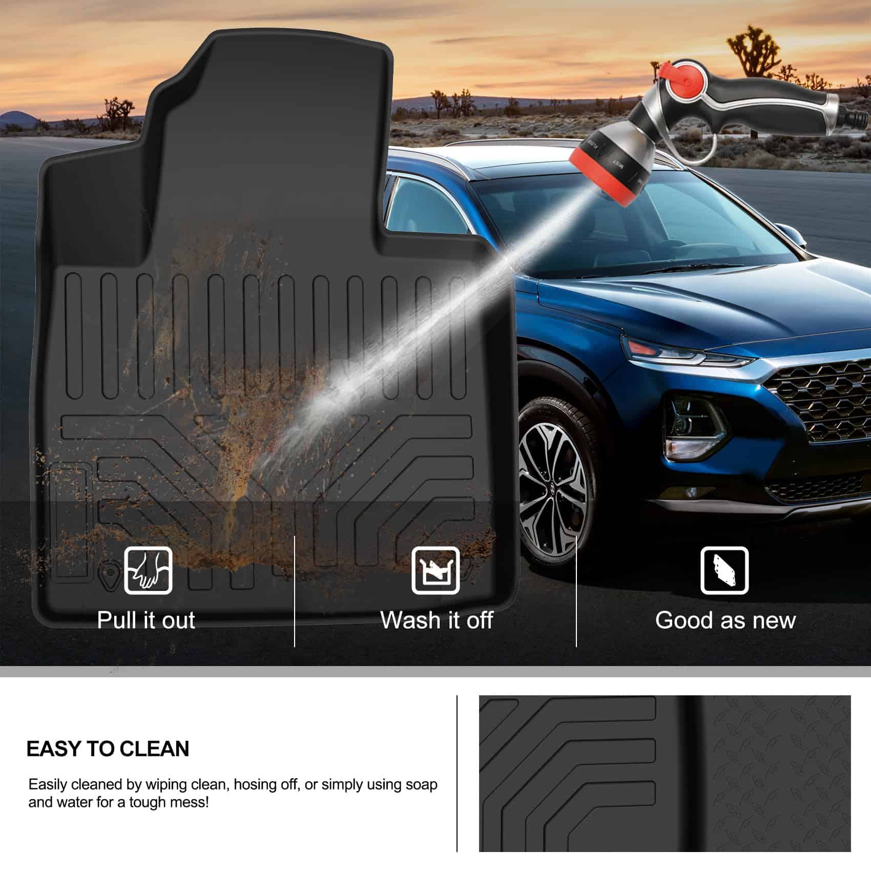 Tapetes para Hyundai Santa Fe 2019 2020 Todo Clima Liners - Imagen 8