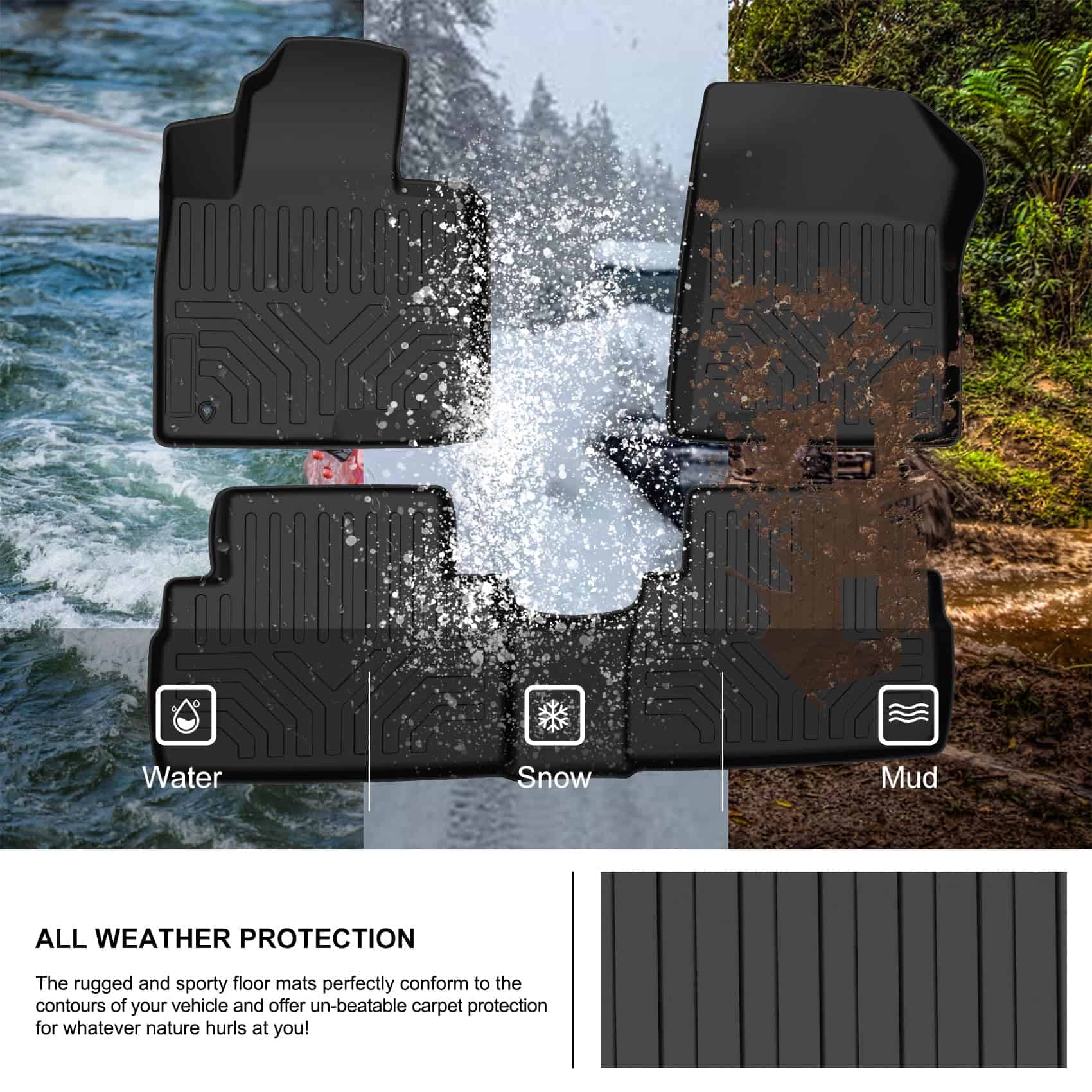 Tapetes para Hyundai Santa Fe 2019 2020 Todo Clima Liners - Imagen 4