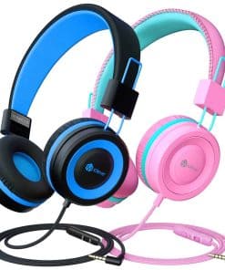 iClever [Mejorado] HS14 Audífonos para Niños con Micrófono,