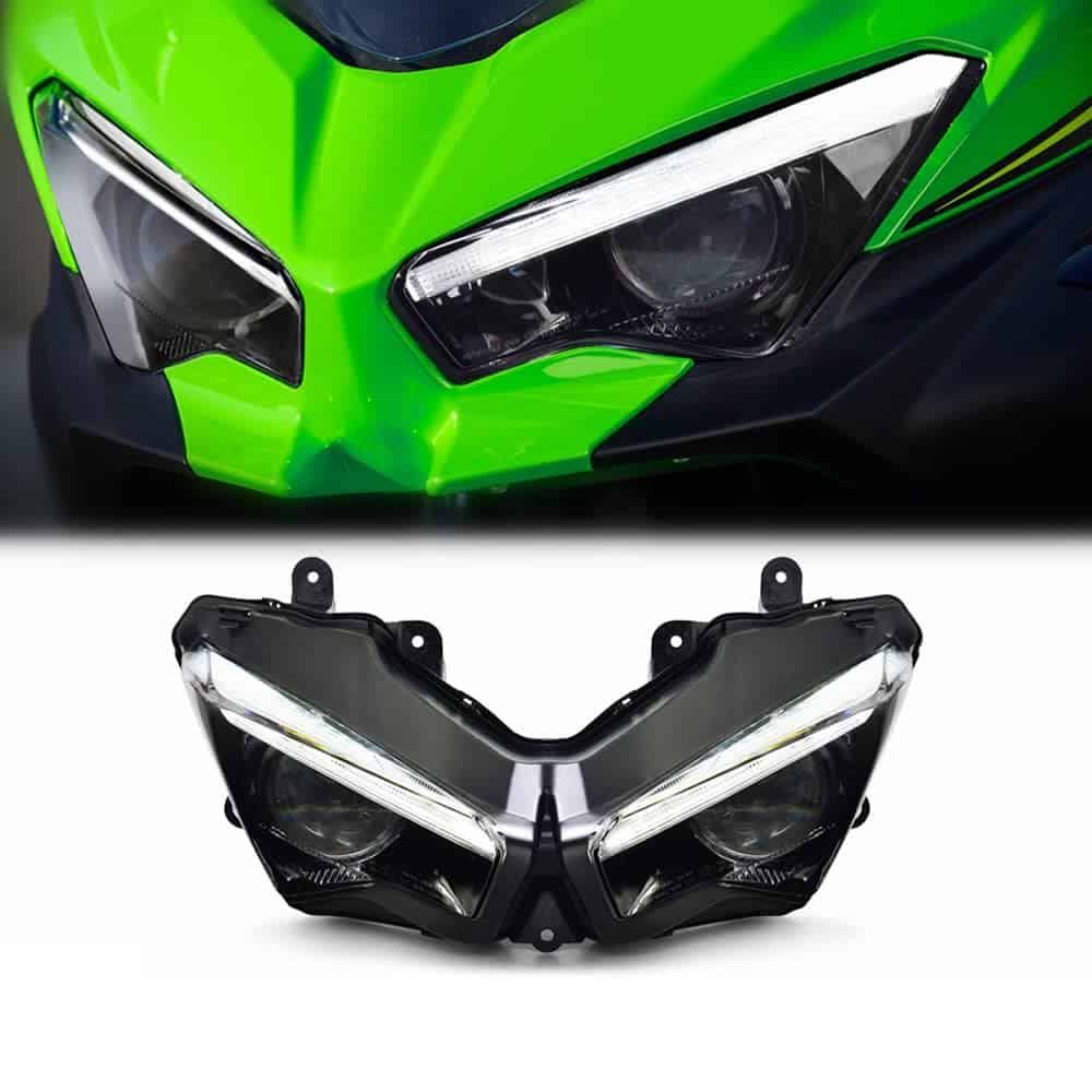 Ensamblaje de faros LED KT para Kawasaki Ninja 400 2018+ /