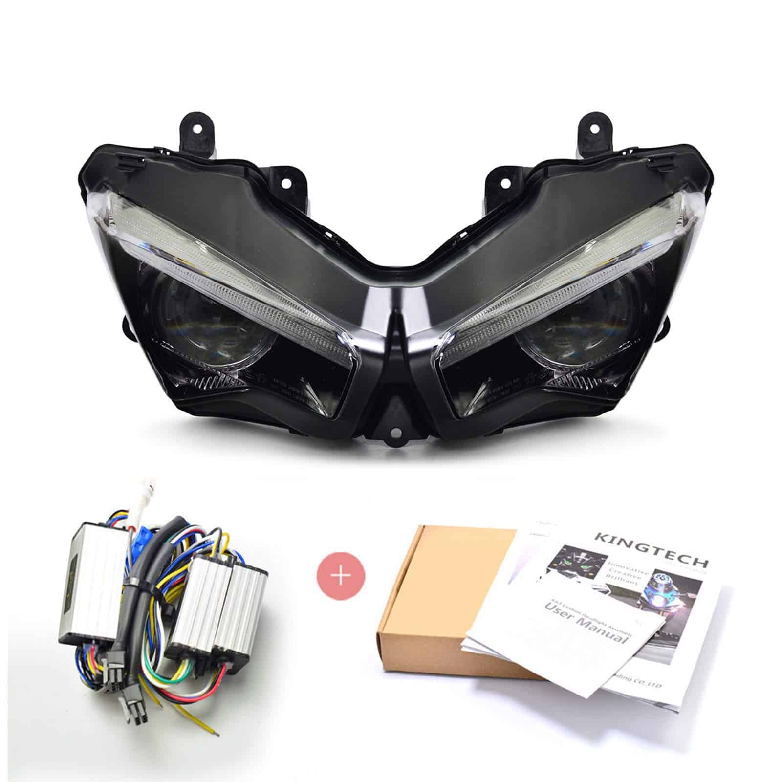 Ensamblaje de faros LED KT para Kawasaki Ninja 400 2018+ / - Imagen 8