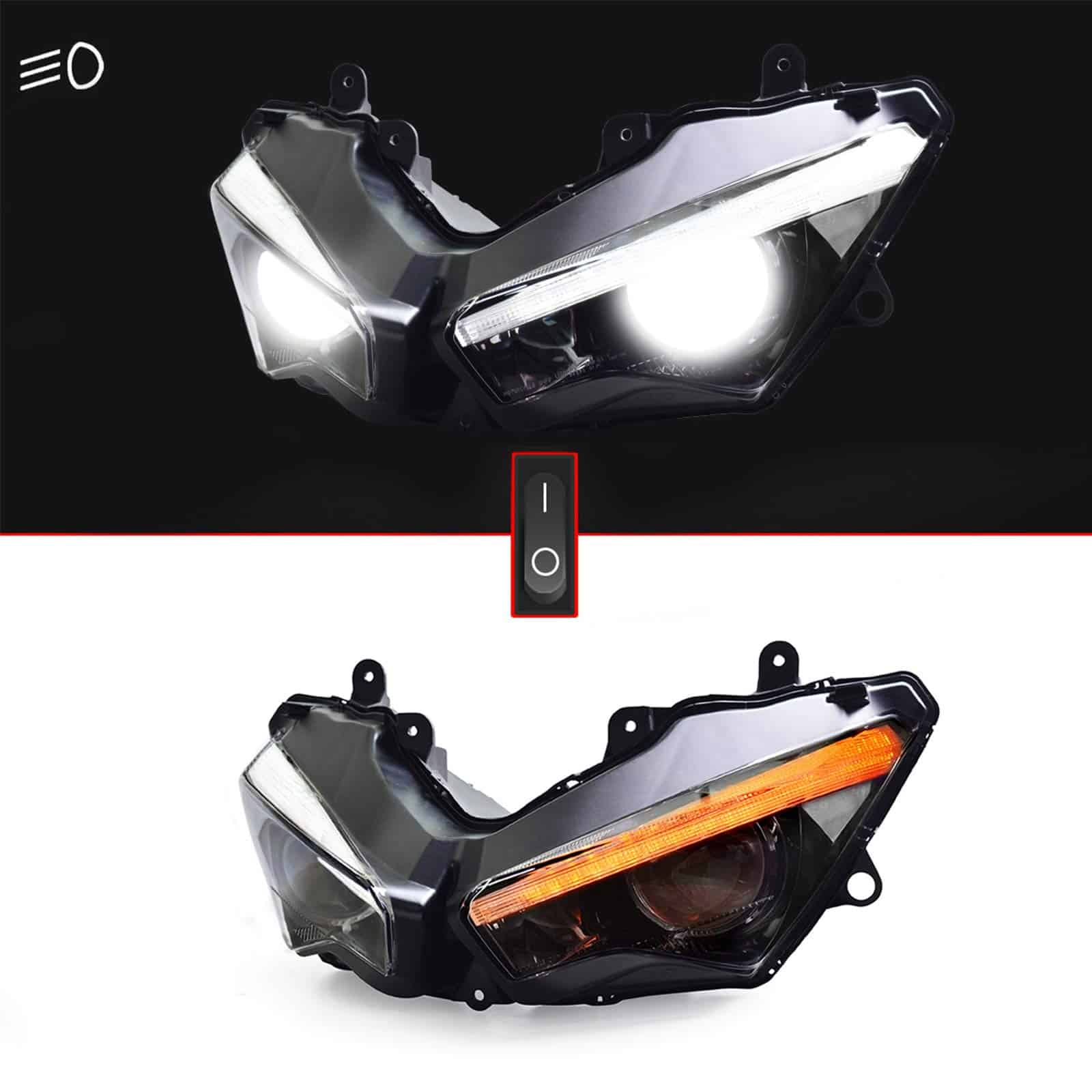 Ensamblaje de faros LED KT para Kawasaki Ninja 400 2018+ / - Imagen 5
