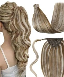 Extensión de Cola de Caballo de Cabello Humano LaaVoo Rubia