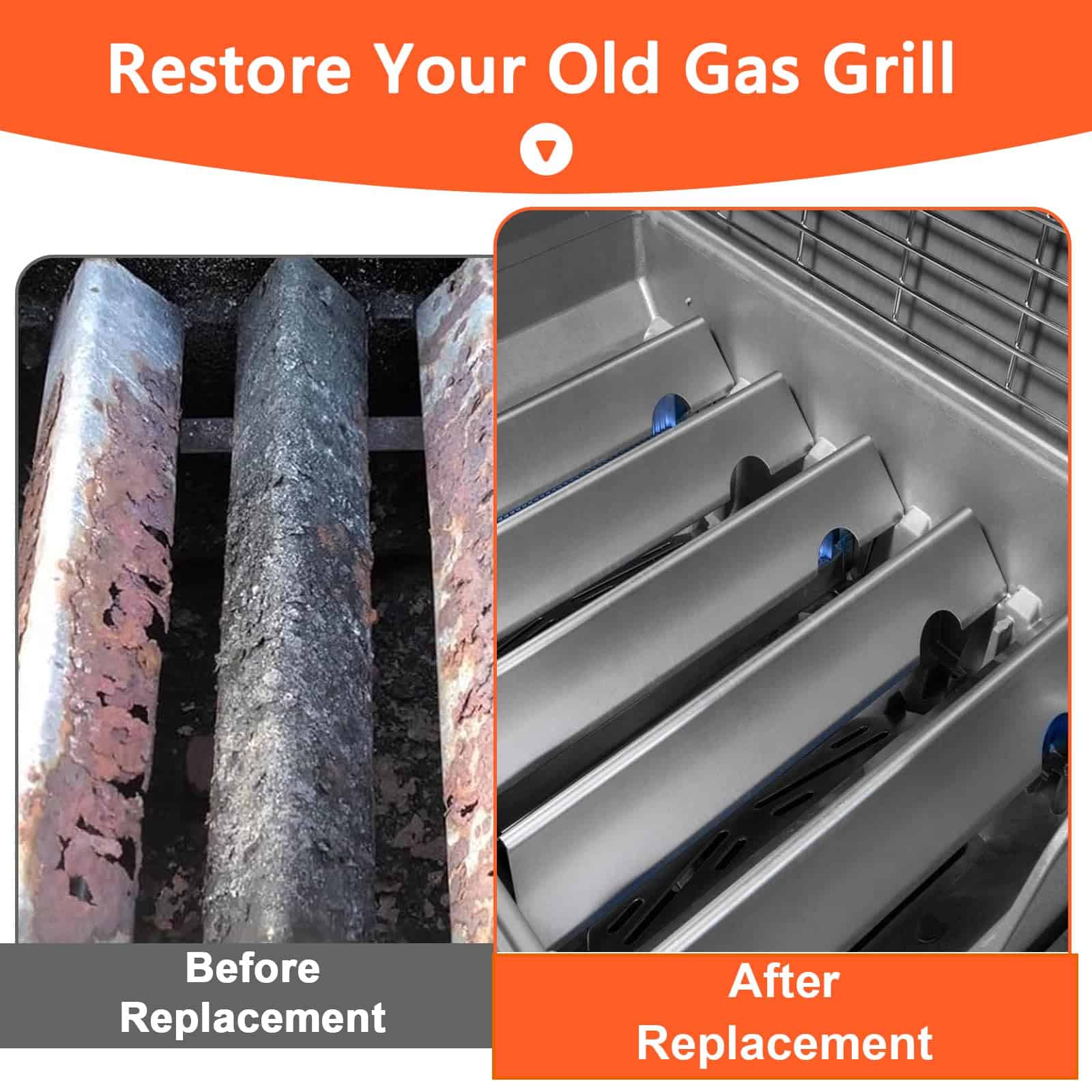 DELSbbq 66032 67095 66795 Barras Flavorizantes para Weber - Imagen 7