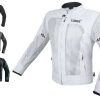 CHAQUETA DE MALLA PARA MOTOCICLETA CUBER HI VIS,