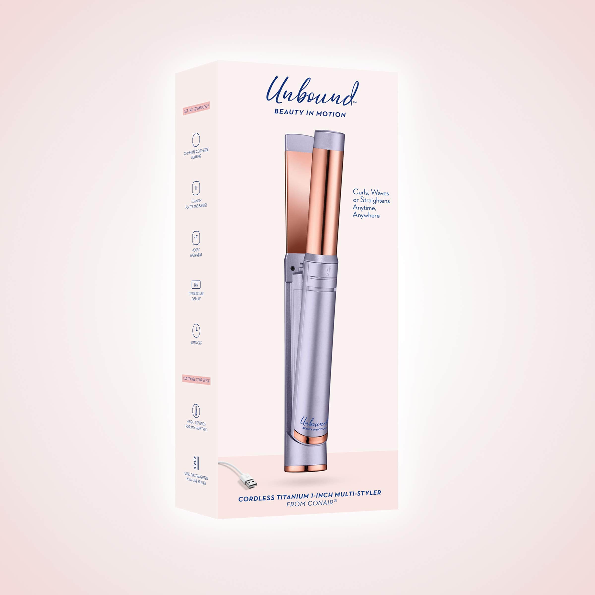 Unbound Cordless Titanium Multi-Styler de Conair - La - Imagen 8