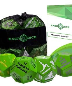Paquete de 4 dados de ejercicio con manual de fitness y