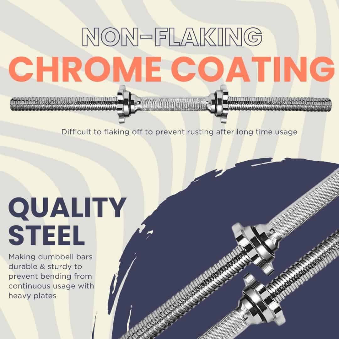 Mangos de Mancuernas Estándar A2ZCARE de 19.5 pulgadas con - Imagen 7