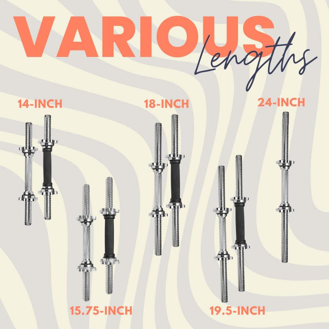 Mangos de Mancuernas Estándar A2ZCARE de 19.5 pulgadas con - Imagen 9