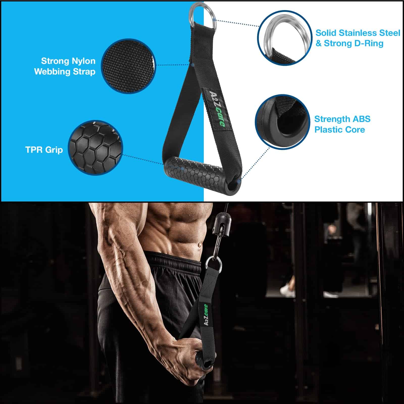 Combo de Accesorios de Cable para Tricep Press Down de - Imagen 4