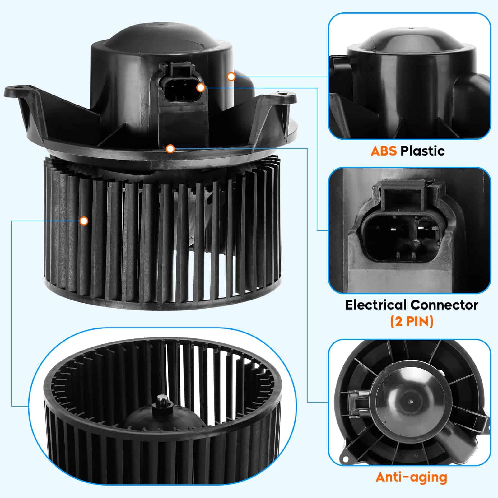 Youxmoto 700174 Ensamblaje del Motor del Soplador HVAC con - Imagen 3