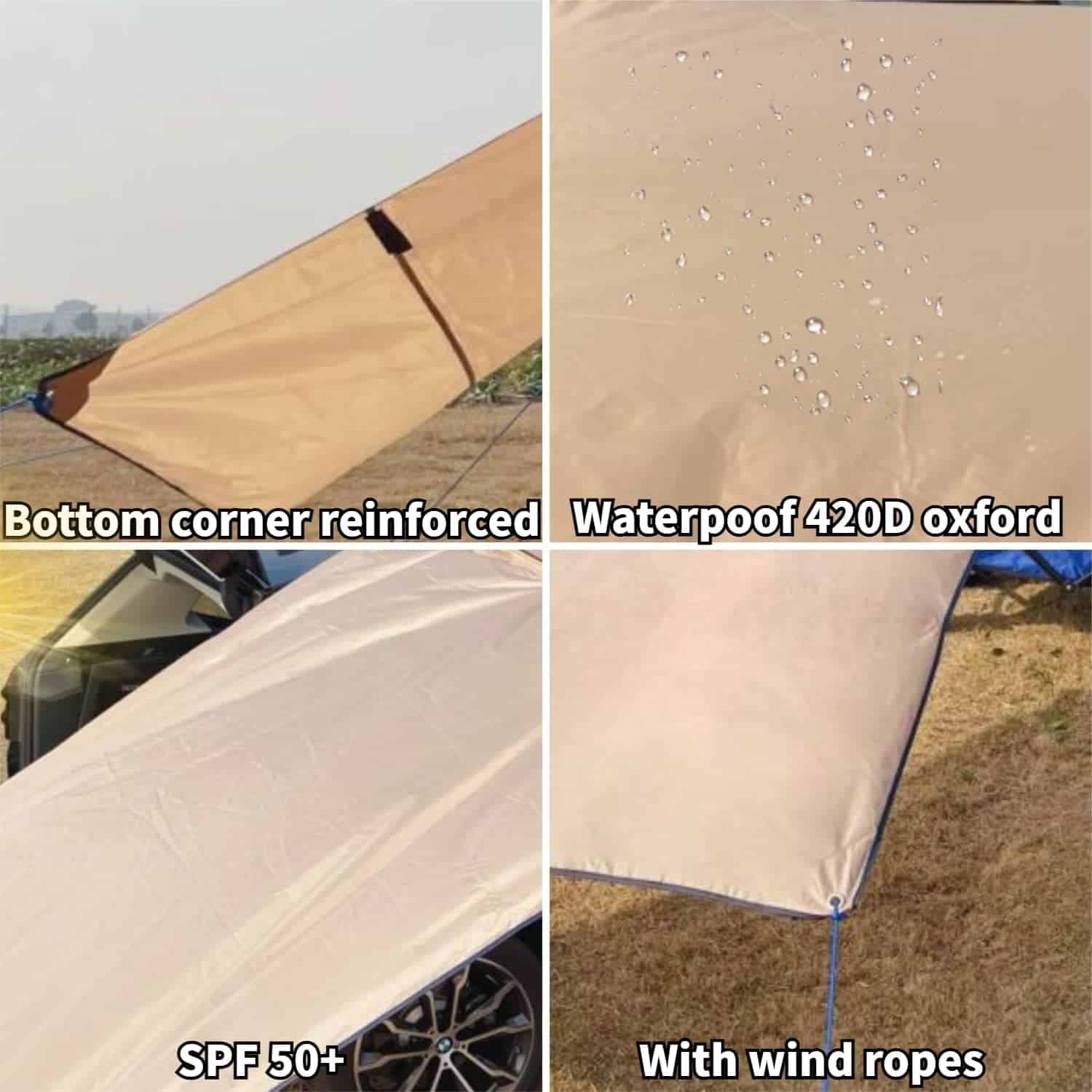 DANCHEL OUTDOOR Panel Lateral Impermeable para Toldo de - Imagen 5