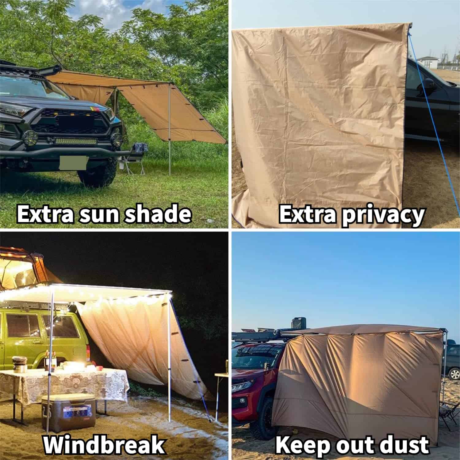 DANCHEL OUTDOOR Panel Lateral Impermeable para Toldo de - Imagen 6