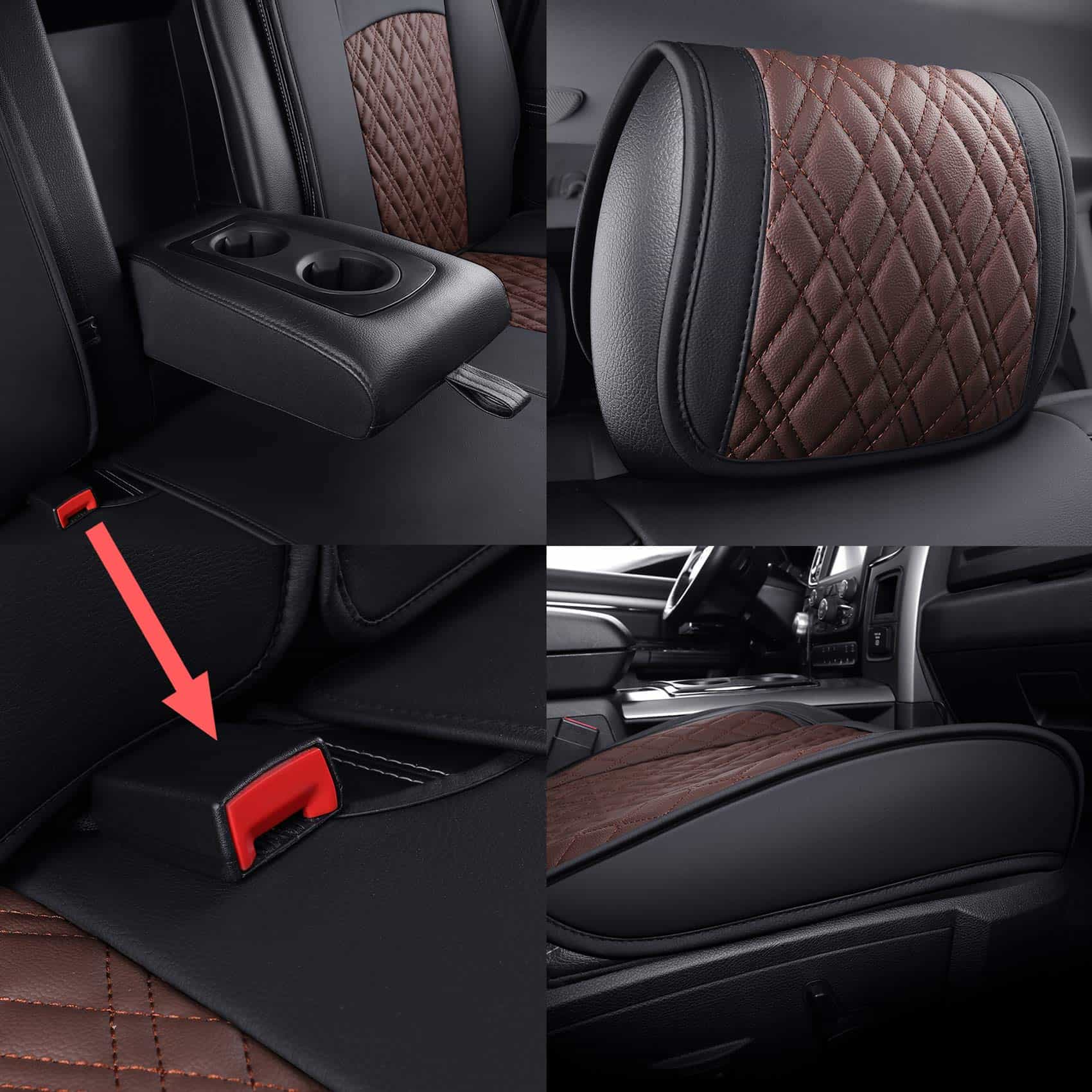 Juego de Fundas para Asientos de Coche YIERTAI 5pcs - Imagen 7