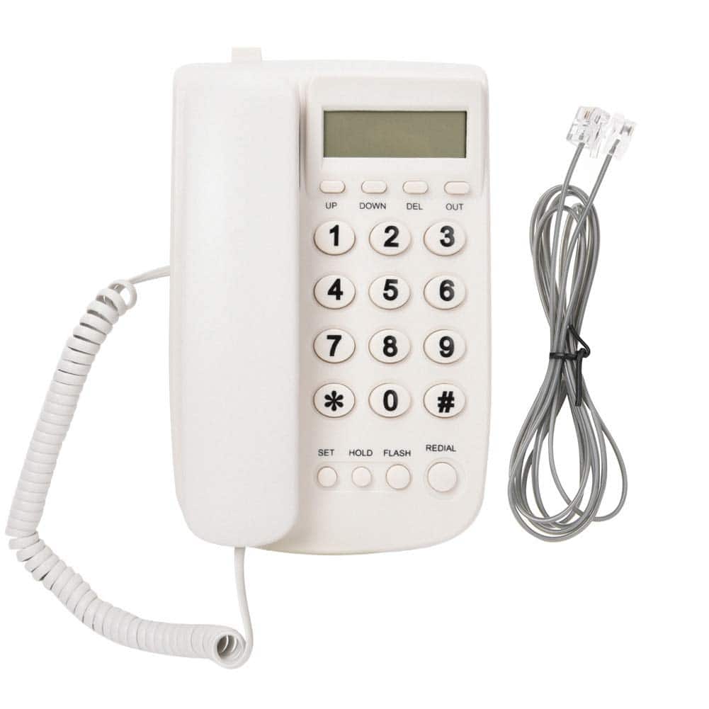 Teléfono con cable logozoe, Teléfono fijo con contestador