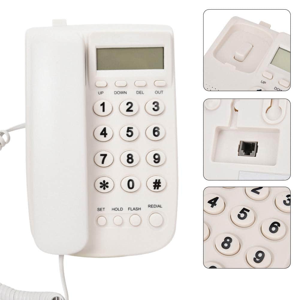 Teléfono con cable logozoe, Teléfono fijo con contestador - Imagen 5