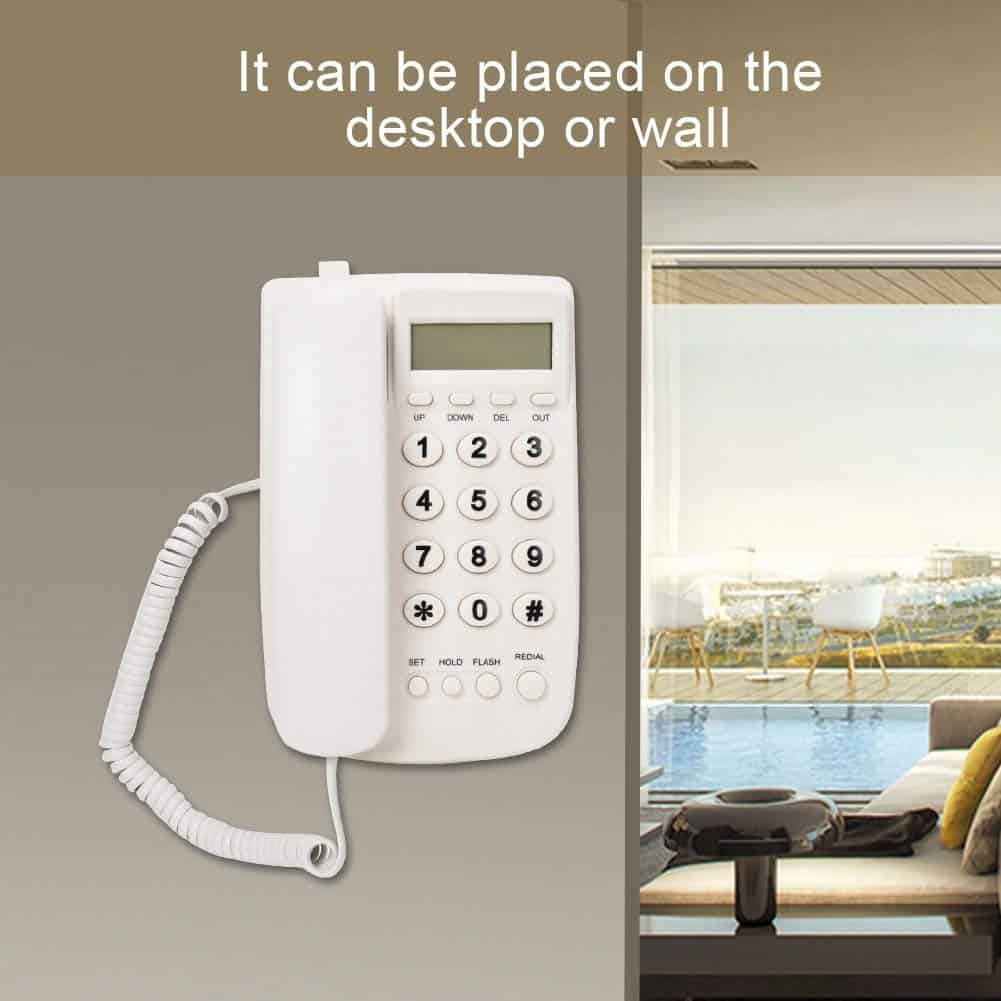 Teléfono con cable logozoe, Teléfono fijo con contestador - Imagen 8