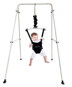 Saltador de puerta para bebés con -Negro