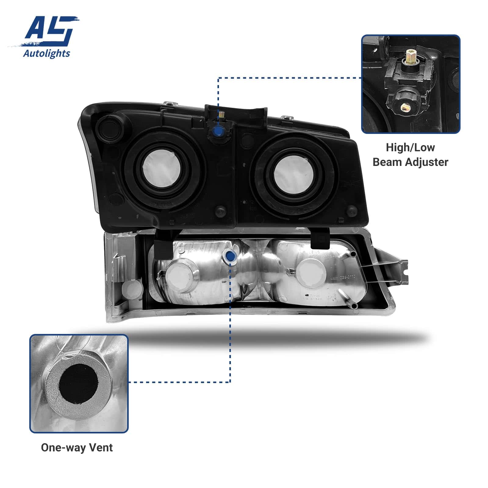 Conjunto de Faros Delanteros para Chevy Silverado 2003 2004 - Imagen 4