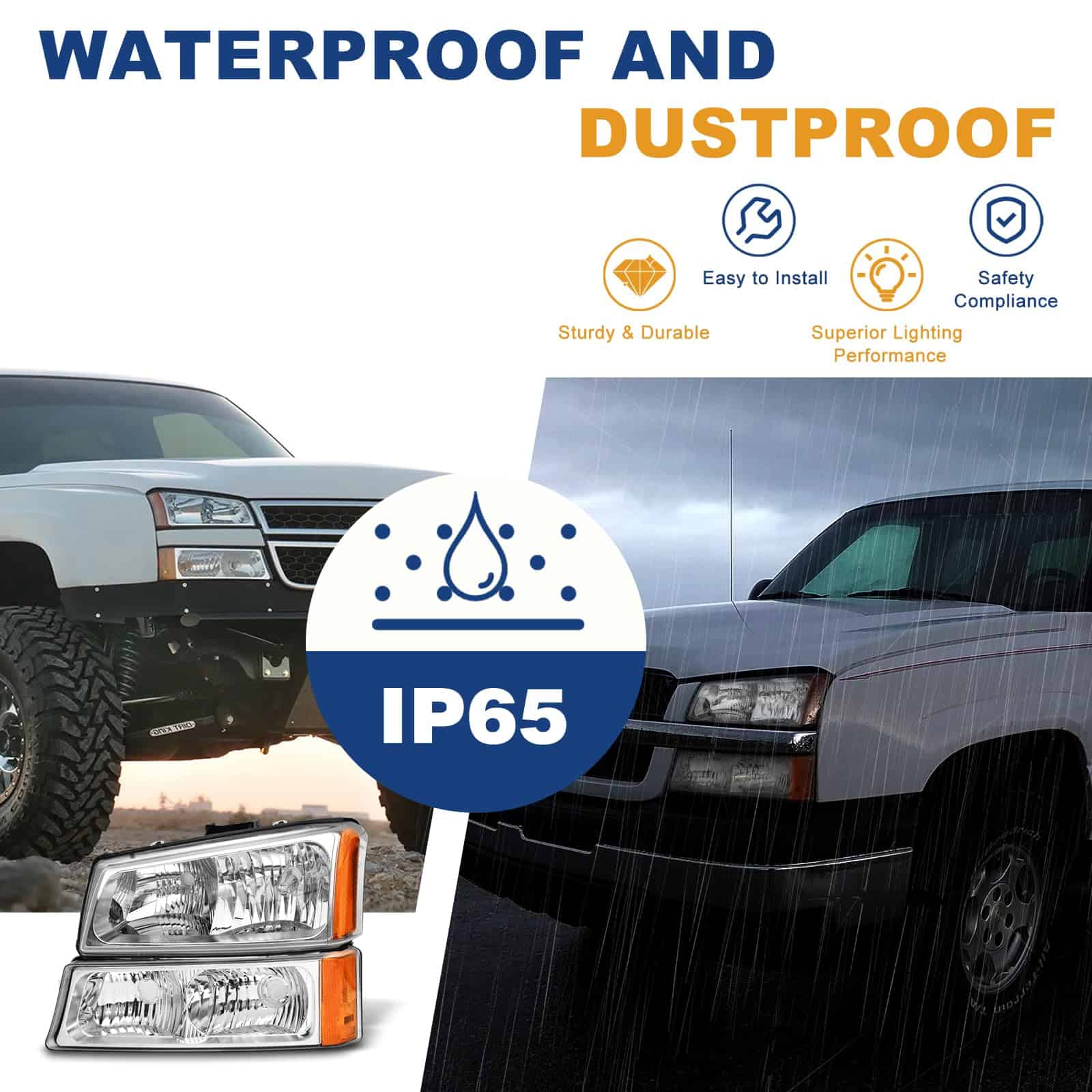 Conjunto de Faros Delanteros para Chevy Silverado 2003 2004 - Imagen 6