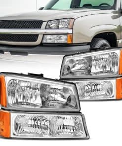Conjunto de Faros Delanteros para Chevy Silverado 2003 2004