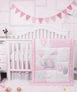 Juego de Ropa de Cama para Cuna de Bebé para Niñas,