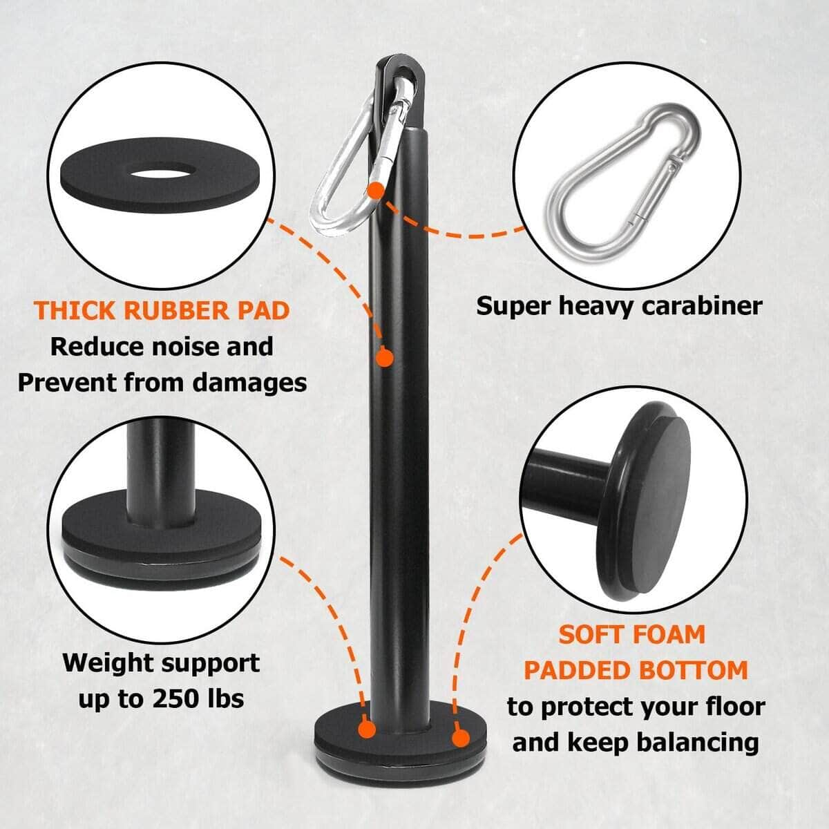 A2ZCARE Pin de Carga de 1 pulgada para Placas de Peso con - Imagen 4