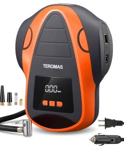 Inflador de neumáticos portátil TEROMAS, -Naranja