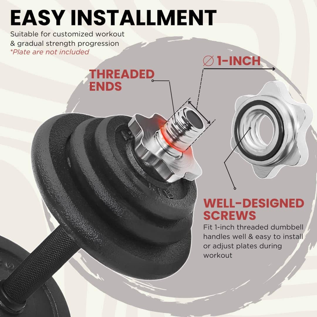 Puños estándar para mancuernas A2ZCARE de 18 pulgadas con - Imagen 7