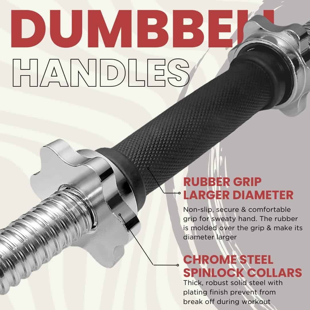 Puños estándar para mancuernas A2ZCARE de 18 pulgadas con - Imagen 6