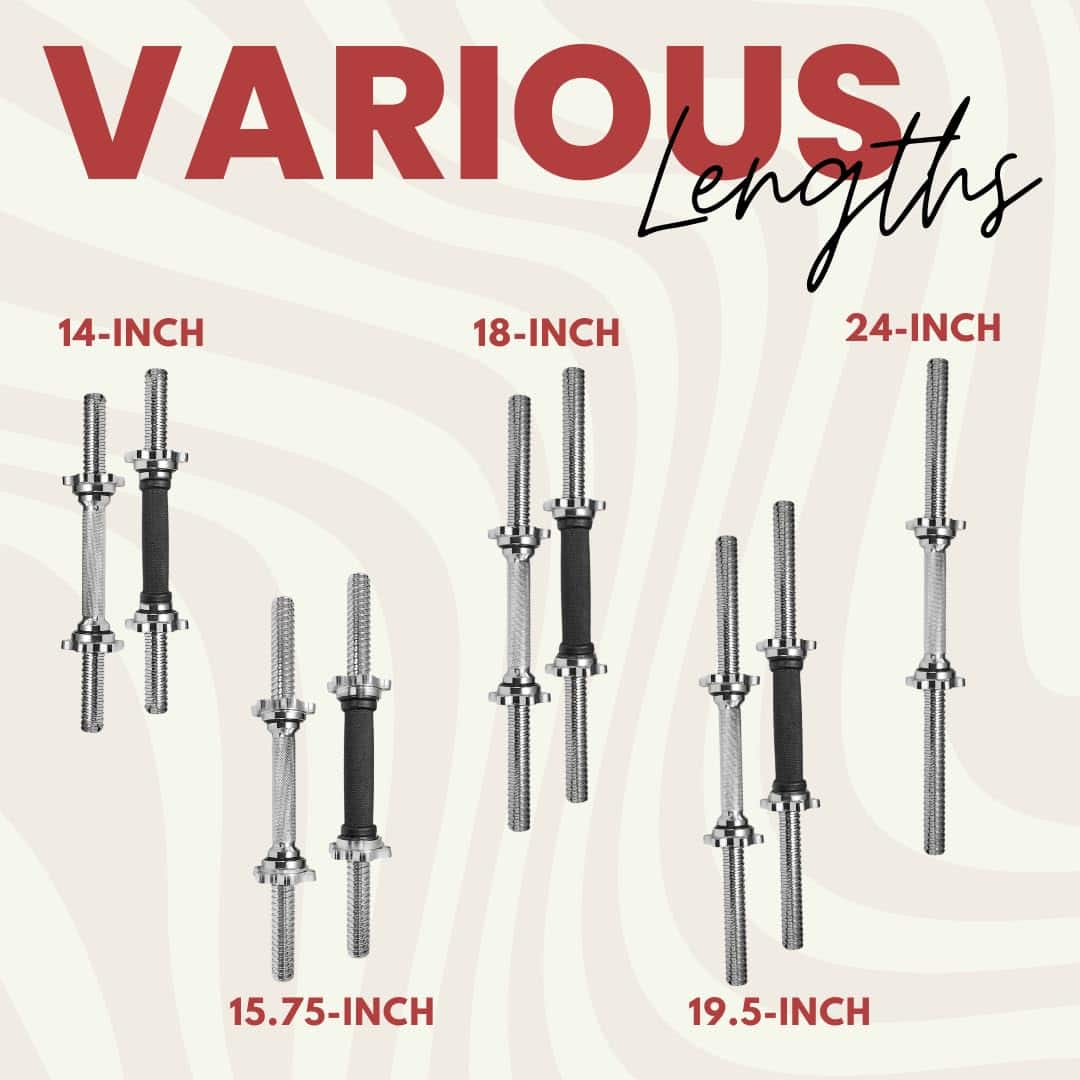 Puños estándar para mancuernas A2ZCARE de 18 pulgadas con - Imagen 9
