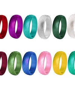 Anillo de Boda de Silicona para Mujer, 12 -etes, 10)