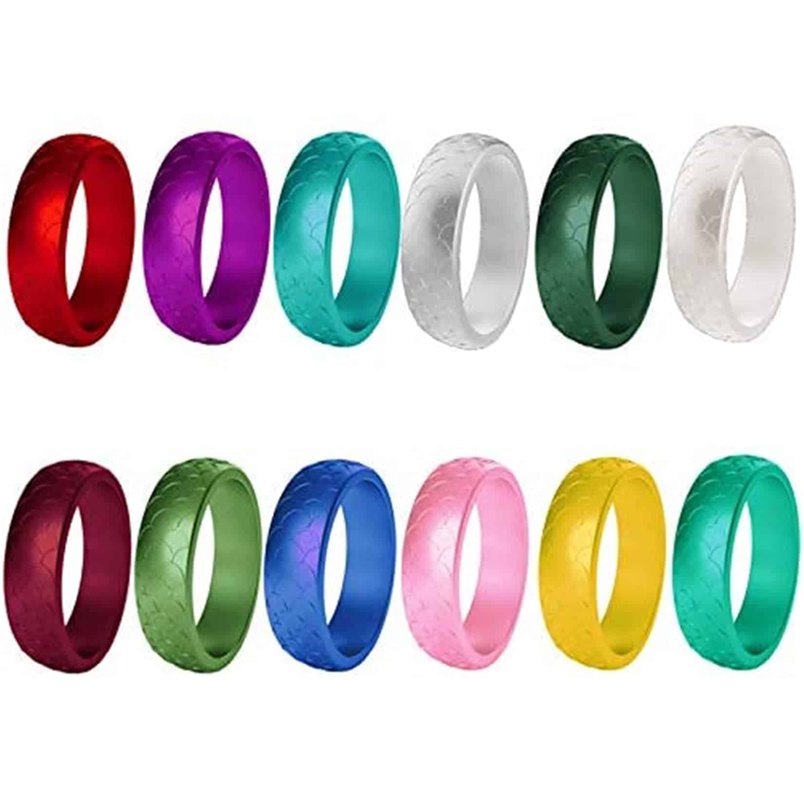 Anillo de Boda de Silicona para Mujer, 12 -etes, 10)