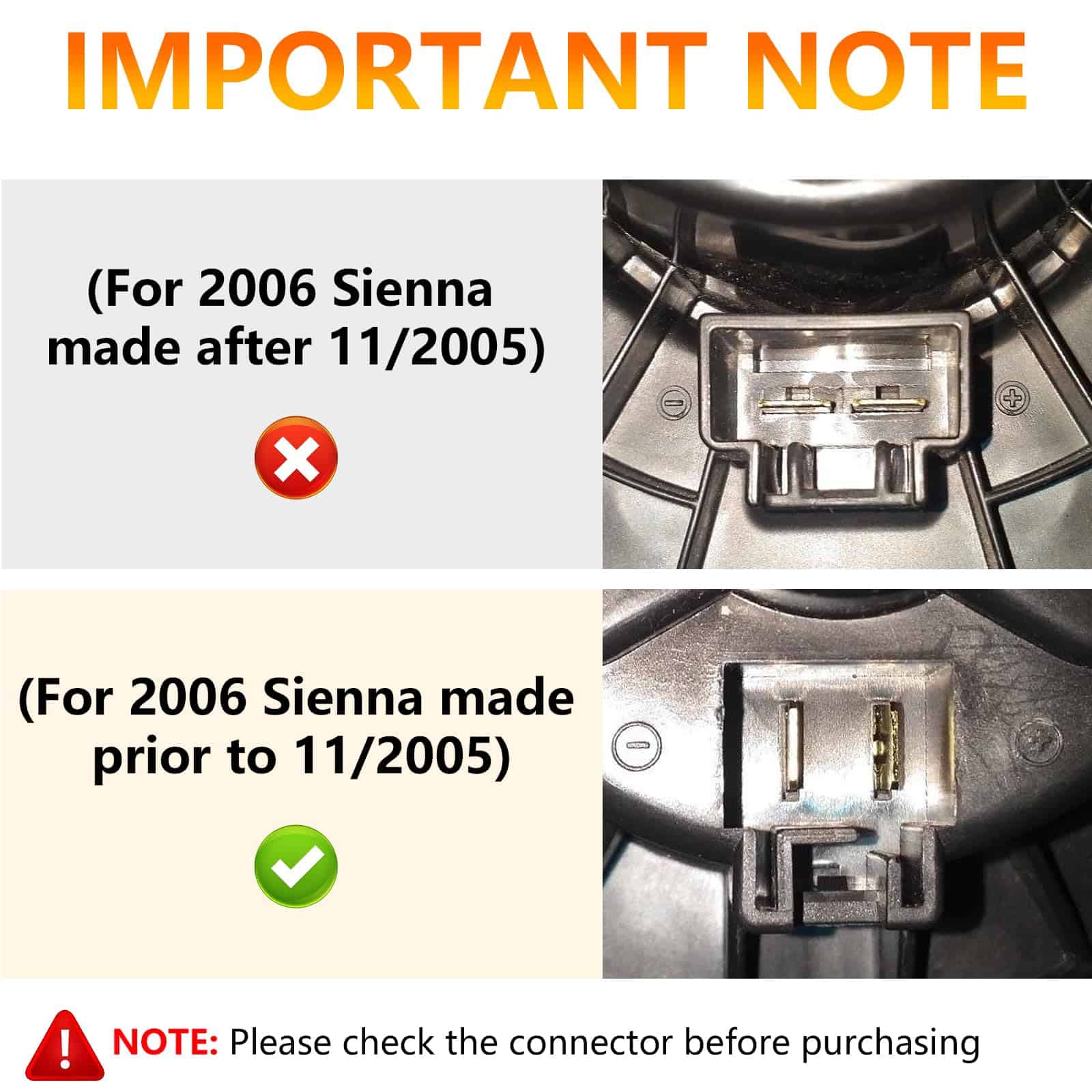 Motor del soplador HVAC para Toyota Sienna 2004-2006, - Imagen 3
