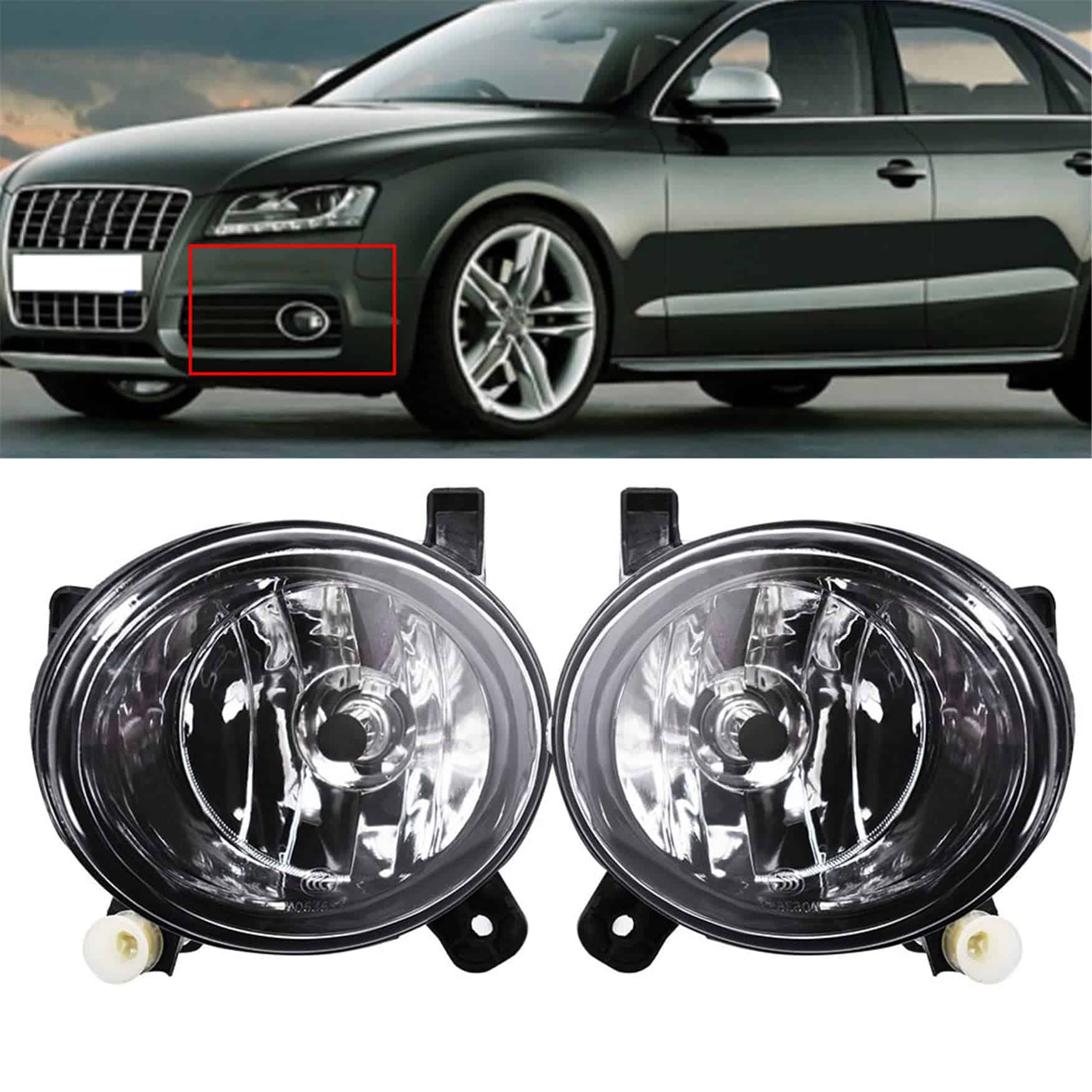 1 Par de Luces Antiniebla de Reemplazo para A4 S4 B8 - Imagen 4