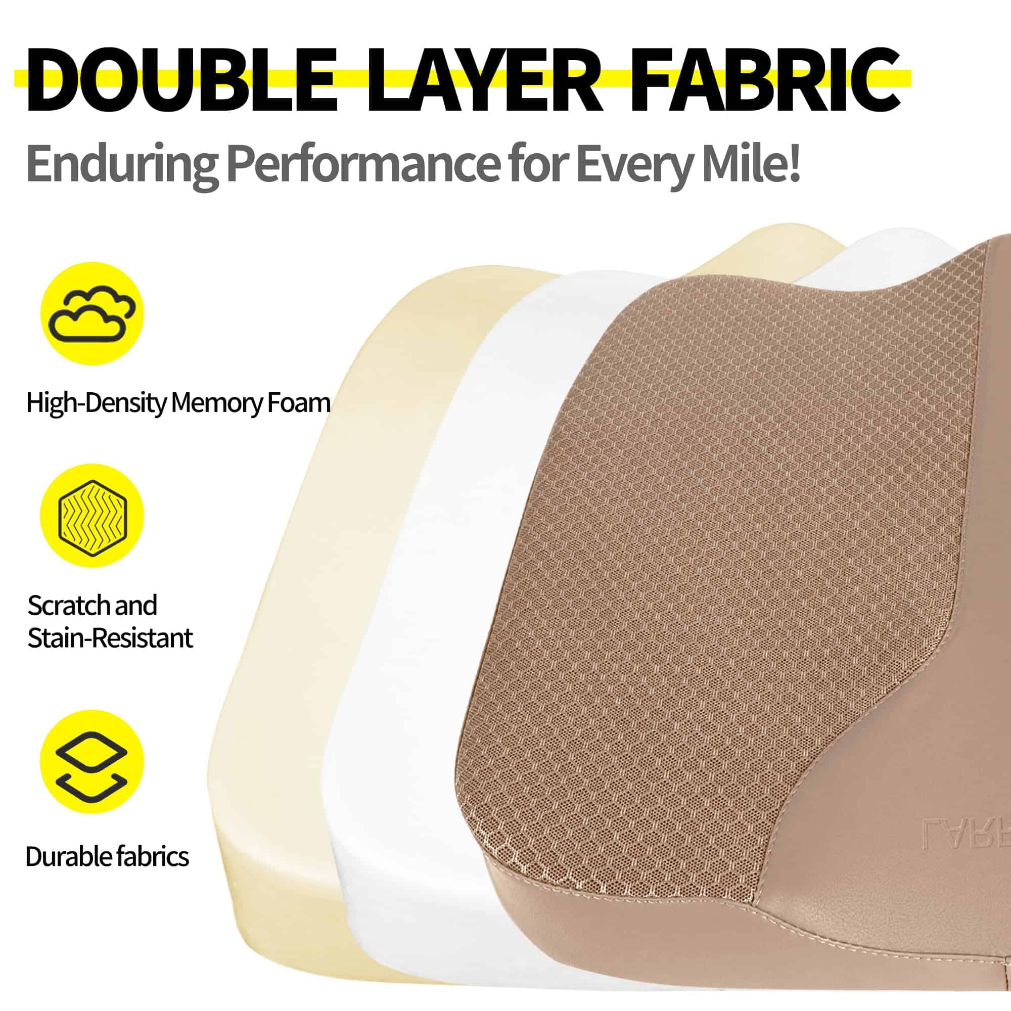 Cojín de espuma viscoelástica LARROUS Comfort para asiento - Imagen 3